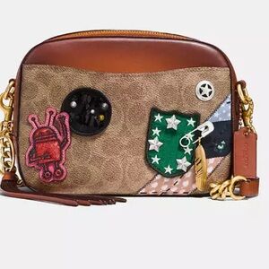 Coach X Keith Haring Camera Bag In Signature Patchwork